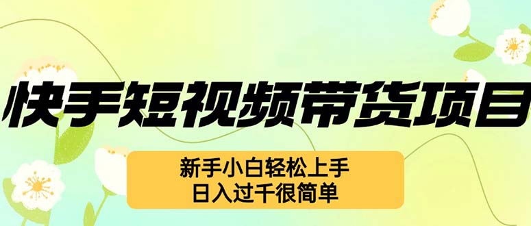 （12957 期）快手短视频带货指南，最新模式，新手小白轻松学会，日进千元不难-多多网创