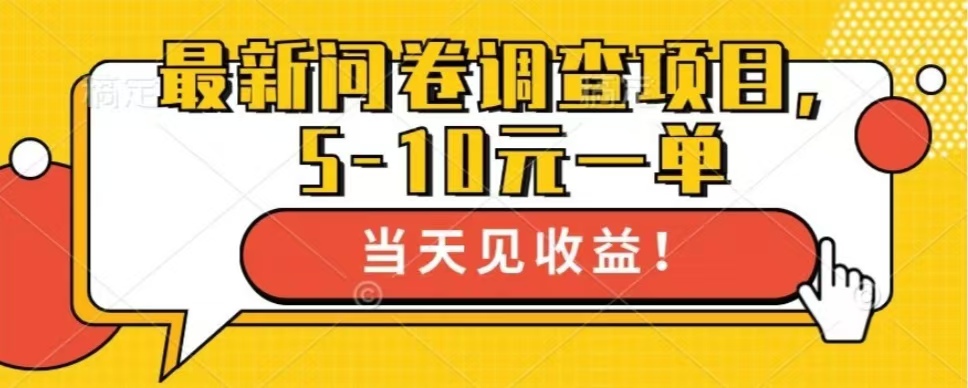 （第 13167 期）全新的问卷调查项目，单日可轻松零撸 100 元以上。-多多网创