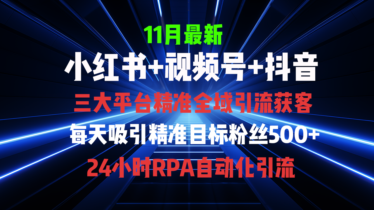 （13259 期）关于全域多平台引流至私域的策略打法，涵盖小红书、视频号、抖音等，实现全自动获客，对流量进行截留自……-多多网创