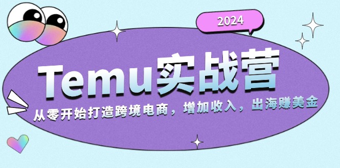 （13266 期）2024 Temu 实战营：从零开始构建跨境电商，让收入提升，出海去赚美金。-多多网创