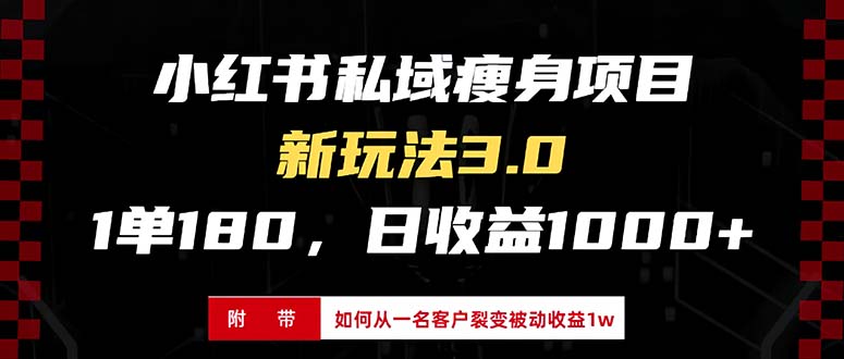 （13348 期）小红书瘦身项目 3.0 版本，新手小白每日可获收益 1000+（附带从一位客户裂变收益…… ）-多多网创