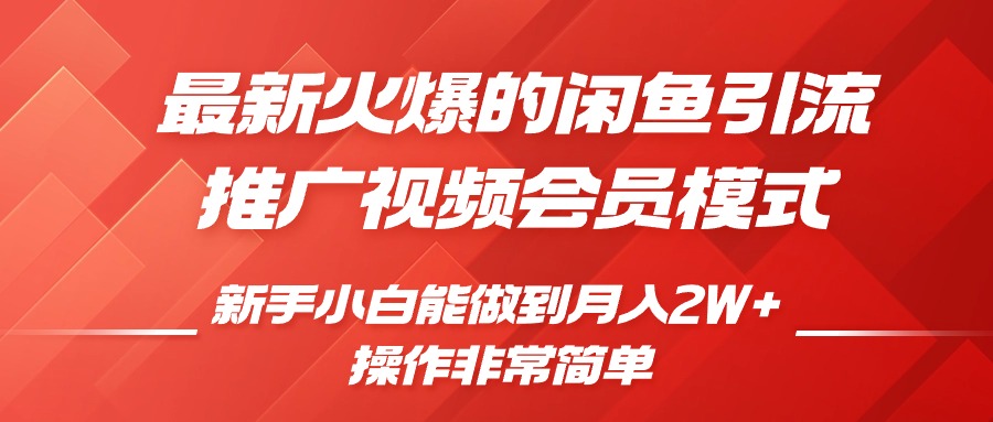 MP13002 期——闲鱼引流推广影视会员项目，无需成本即可进行操作，新手小白也能轻松实现月入过万。-多多网创