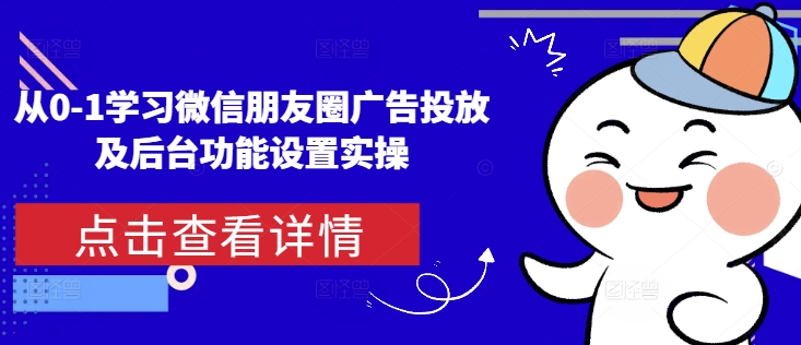 MP14015 期——关于从零基础到掌握微信朋友圈广告投放以及后台功能设置的实操学习。-多多网创