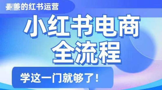 mp17234期-小红书电商全流程，精简易懂，从入门到精通，学这一门就够了-多多网创