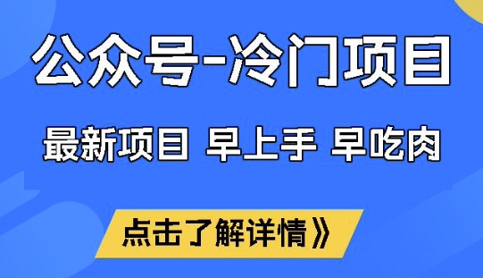 mp17489期-公众号冷门赛道，早上手早吃肉，单月轻松稳定变现1W-多多网创