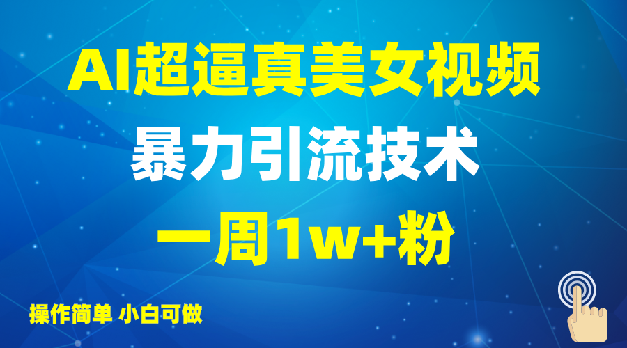 fy11777期-2025AI超逼真美女视频暴力引流，一周1w+粉，操作简单小白可做，躺赚视频收益-多多网创