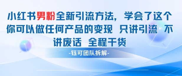 mp22480期-小红书男粉引流 学会了这个变现很容易，不讲废话全程针对男人的打法 全程干货-多多网创