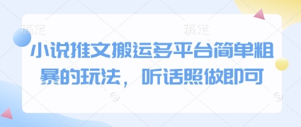 mp22973期-小说推文搬运多平台简单粗暴的玩法，听话照做即可-多多网创