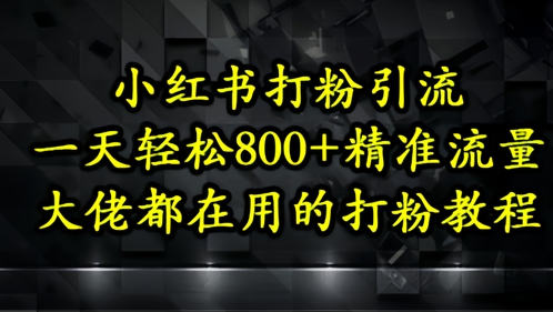 mp22976期-小红书打粉引流，一天轻松500+精准流量，大佬都在用的打粉教程-多多网创
