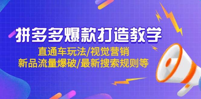 fy13642期-拼多多爆款打造教学：直通车玩法/视觉营销/新品流量爆破/最新搜索规则等-多多网创
