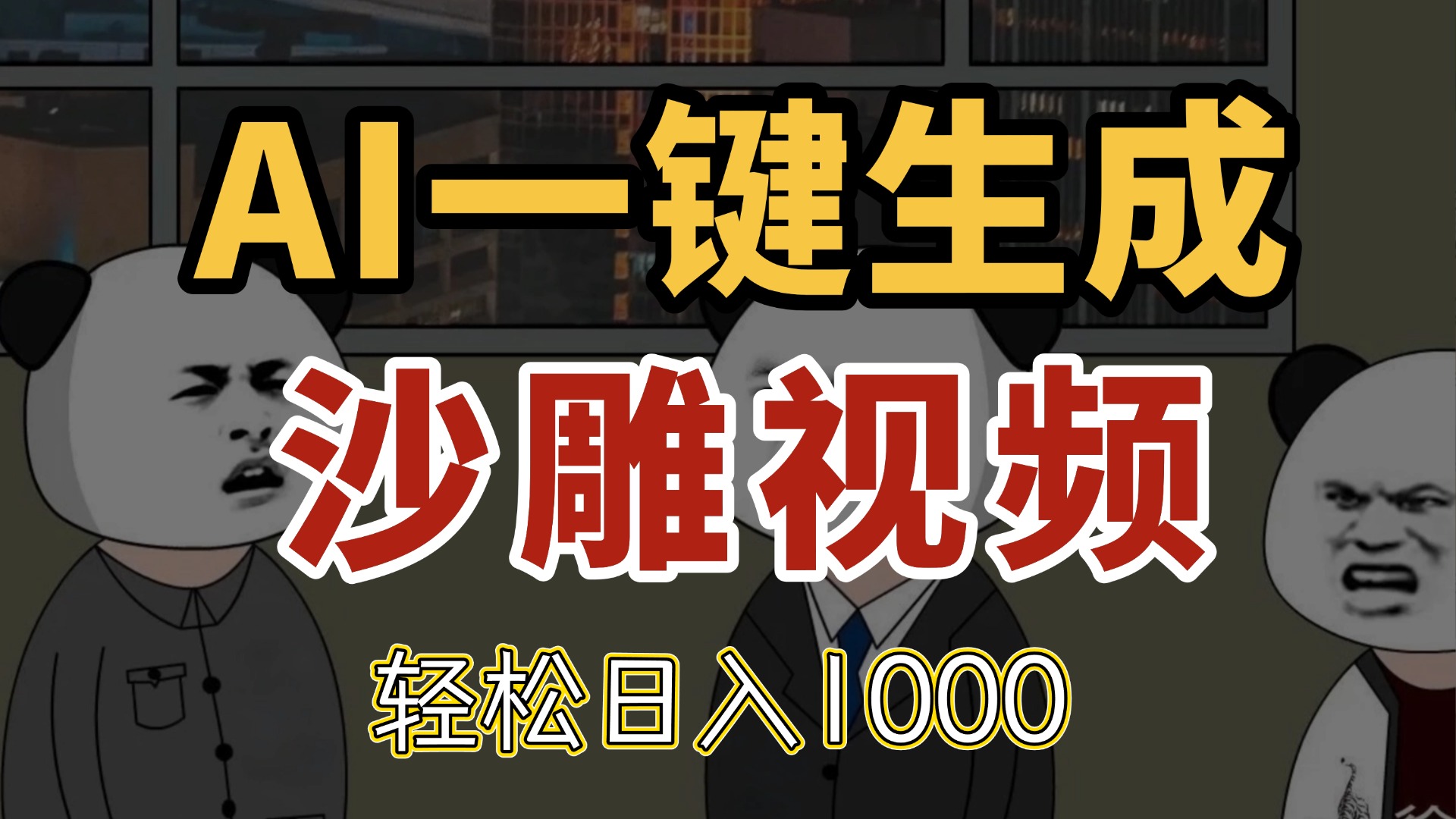 （14756期）AI一键生成沙雕视频，一条视频千万播放，轻松日入1000-多多网创