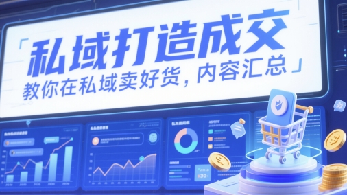 mp23262期-私域打造成交，教你在私域卖好货，内容汇总-多多网创