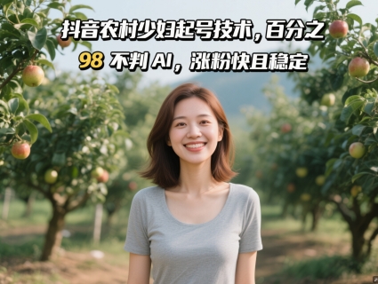 mp23267期-抖音农村少妇起号技术，百分之98不判AI，涨粉快且稳定-多多网创