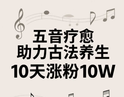 mp23272期-古法五音养生教程，五音疗愈的视频的制作方法，2-4小时就能学会，作者10天涨粉10W-多多网创