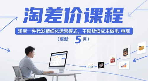 mp23666期-淘差价课程，淘宝一件代发精细化运营模式，不囤货低成本做电商（更新5月）-多多网创