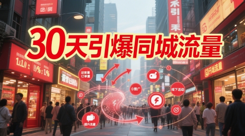 mp23755期-30天引爆同城流量：团购篇 认知篇 流量篇 来客篇 达人篇 老板人设IP篇 投流篇-多多网创