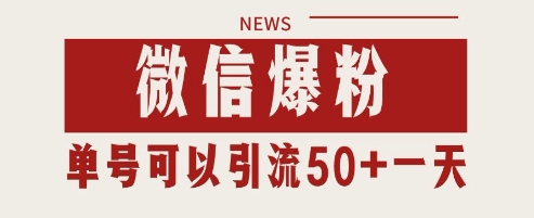 mp23764期-微信爆粉，私域引流打法日引千粉 单号日进50+-多多网创