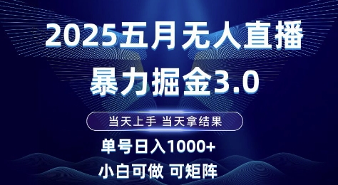 mp23842期-2025五月无人直播掘金3.0，当天上手，当天拿结果，单号日入1k+小白可做可矩阵-多多网创