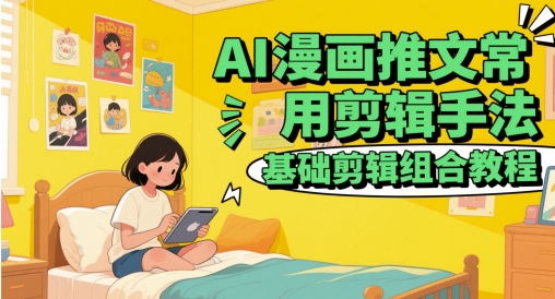 mp24063期-AI漫画推文常用剪辑手法，基础剪辑组合教程-多多网创