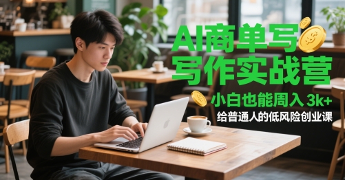 mp24067期-AI商单写作实战营，小白也能周入3k+，给普通人的低风险创业课-多多网创