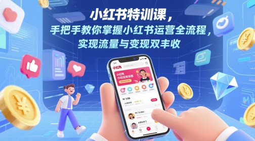 mp24157期-小红书特训课，手把手教你掌握小红书运营全流程，实现流量与变现双丰收-多多网创