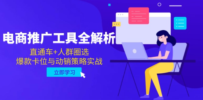 （14866期）电商推广工具全解析，直通车+人群圈选，爆款卡位与动销策略实战-多多网创