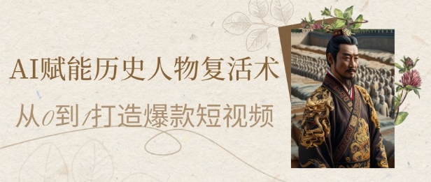 mp24281期-AI赋能历史人物复活术：从0到1打造爆款短视频，7天涨粉10W，小白也能月入过1W-多多网创