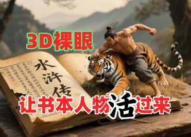 mp24554期-书本人物裸眼3D视频，新的玩法，流量超猛，保姆级教程-多多网创