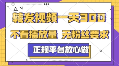 mp24561期-转发视频一天3张+，正规平台放心做，不看播放量，不看粉丝量，一个任务几分钟完成-多多网创